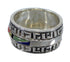 Silver And Multicolor Inlay Ring Size 5-3/4 YX75549